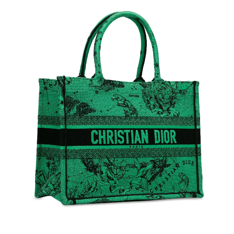 Christian Dior bags with a zip - top closure and multiple compartmentsDior Medium Embroidered Canvas Book Tote (zoAytt)