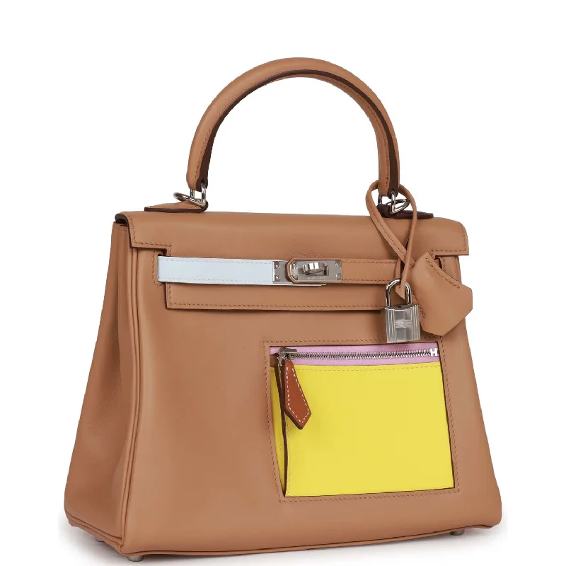 High - End Hermes Jypsiere Bags for the Fashion - ForwardHermès Kelly Bags in a bold orange for a standout appearanceHermes Colormatic Kelly Retourne 25 Chai, Bleu Brume and Lime Swift Palladium Hardware