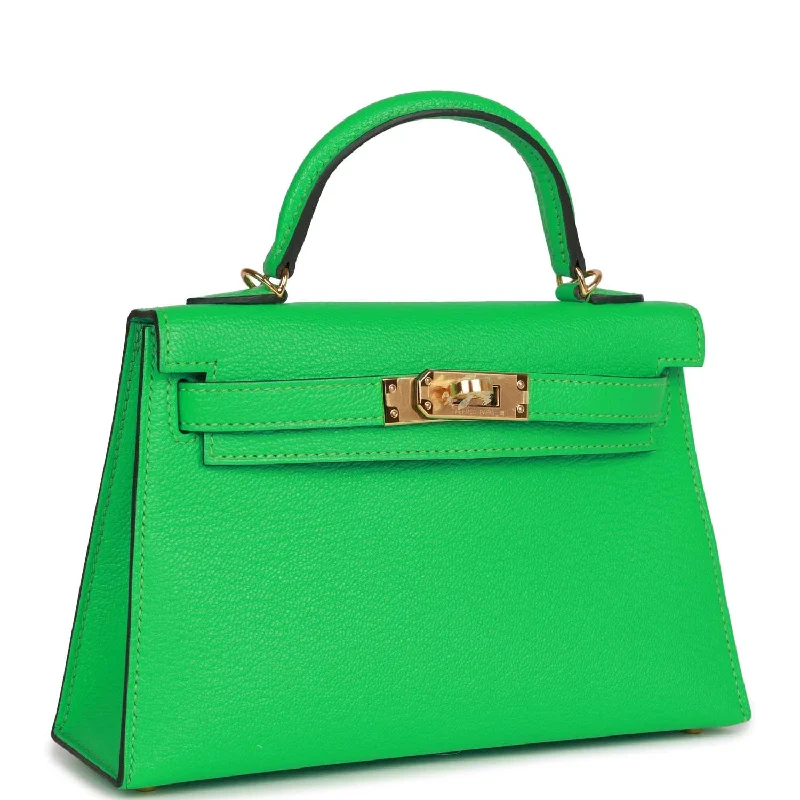 Hermes Lindy Bags in Seasonal Print CollaborationsHermès Kelly Bags with a single - handle design for simplicityHermes Kelly Sellier 20 Vert Comics Chevre Gold Hardware