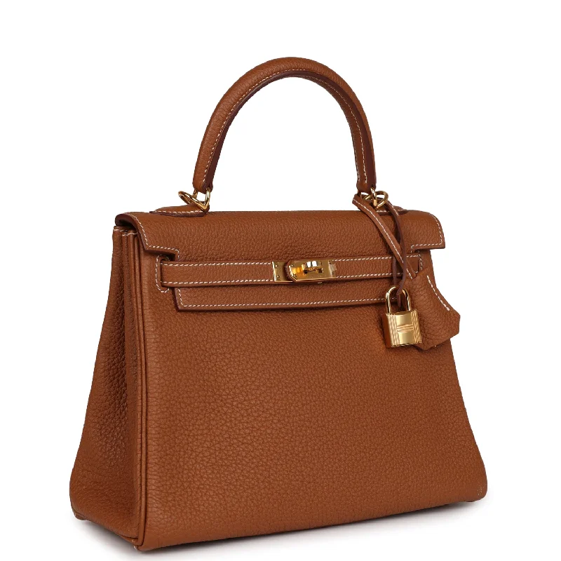 Hermes Constance Bags in Limited - Edition ColorwaysHermès Kelly Bags in a warm terracotta color for a unique styleHermes Kelly Retourne 25 Gold Togo Gold Hardware