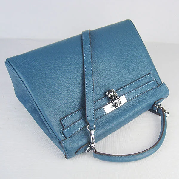 Compact Hermes Herbag Zip for Effortless CarryingHermès Kelly Bags in a rich chocolate brown for a sophisticated appearanceHermes Kelly 32cm Togo Leather Handbag Blue/Silver