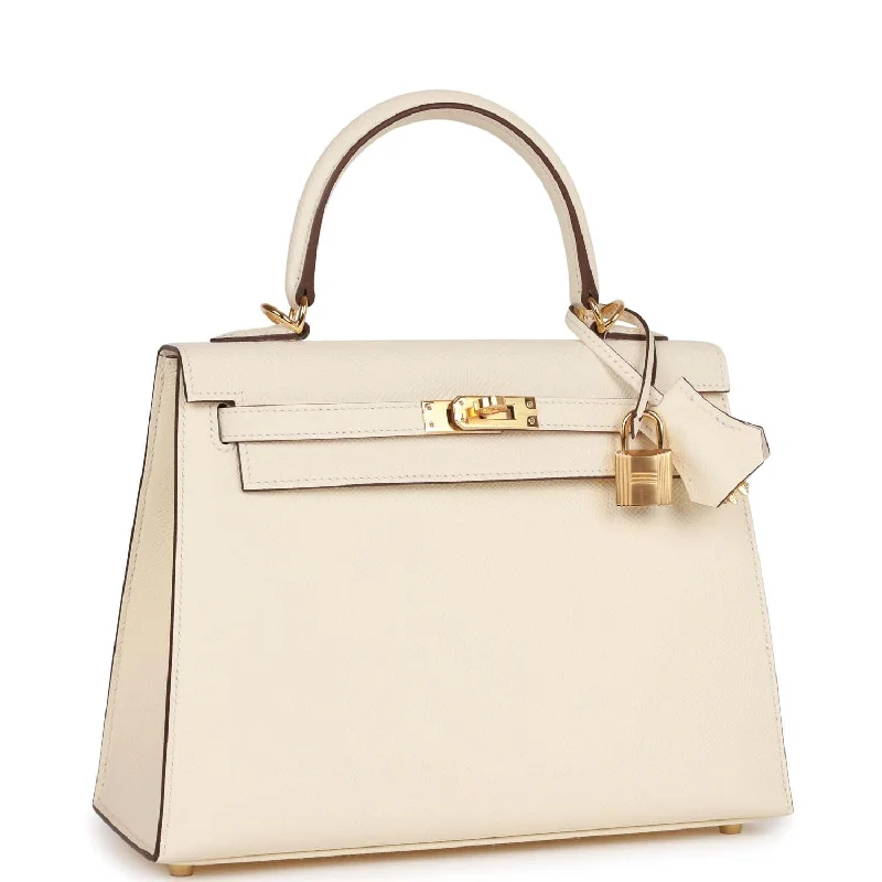 Hermes Sac a Depeches Bags with Antique - Style HardwareHermès Kelly Bags in a light sky blue for a refreshing lookHermes Kelly Sellier 25 Nata Epsom Gold Hardware