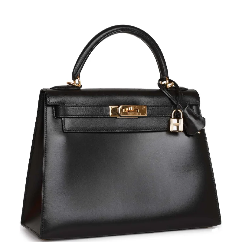 Trendy Hermes Bolide Bags in Metallic FinishesSmall - sized Hermès Kelly Bags in Epsom leather for a structured lookVintage Hermes Kelly Sellier 28 Black Box Gold Hardware