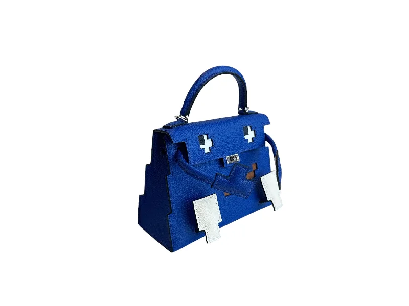 Soft - Handled Hermes So Kelly Bags for a Feminine TouchHermès Kelly Bags with gold - toned hardware for a luxurious touchHermes Limited Edition Kelly Doll Picto handbag in Blue Royal