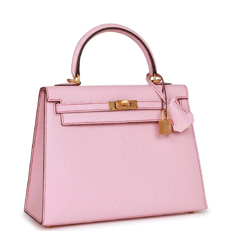 Versatile Hermes Arceau Bags for Different OccasionsHermès Kelly Bags in a soft pastel yellow for a fresh and feminine lookHermes Special Order (HSS) Kelly Sellier 25 Rose Sakura Chevre Brushed Gold Hardware