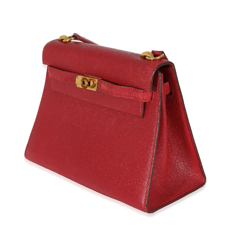 Sporty - Inspired Hermes Bags for Active LifestylesHermès Kelly Bags with a leather - wrapped turnlock for added eleganceHermes Vintage Rouge Vif Courchevel Mini Sellier Shoulder Kelly 20 GHW