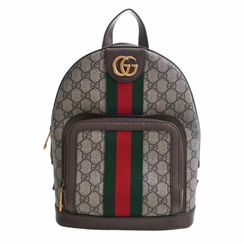 Gucci handbags for women with a beaded trimGUCCI Ophidia GG Supreme Small Backpack Rucksack 547965 Beige/Brown Women's